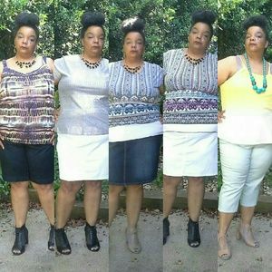 PLUS DENIM SKIRT SET NWT